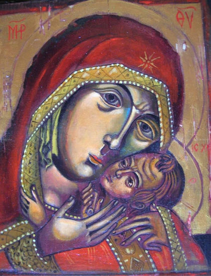 La Virgen de Maria Oil Canvas Others