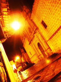 Belen en lluvia y luna