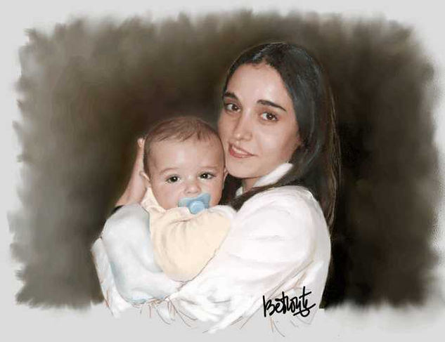 Retrato Pastel Canvas