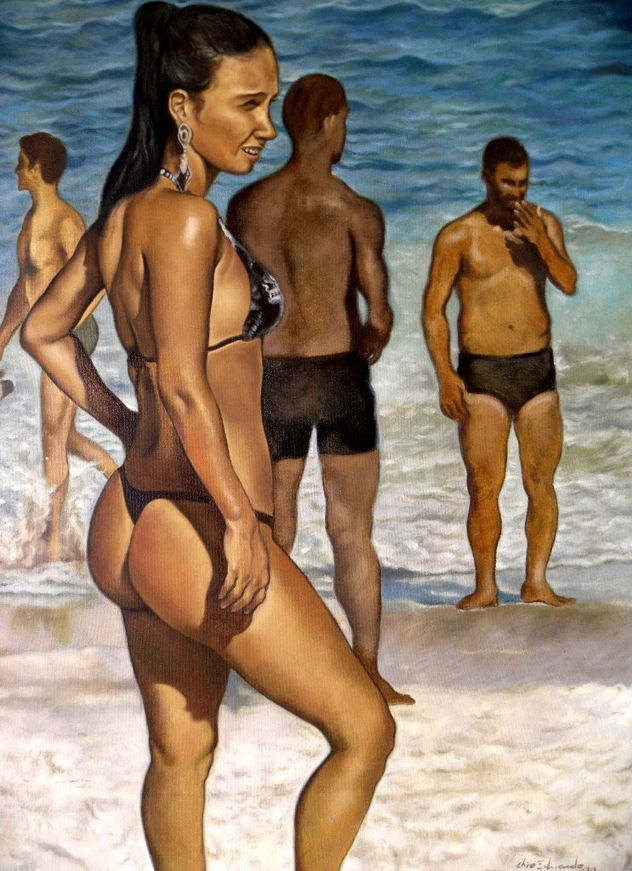 caminhando na areia