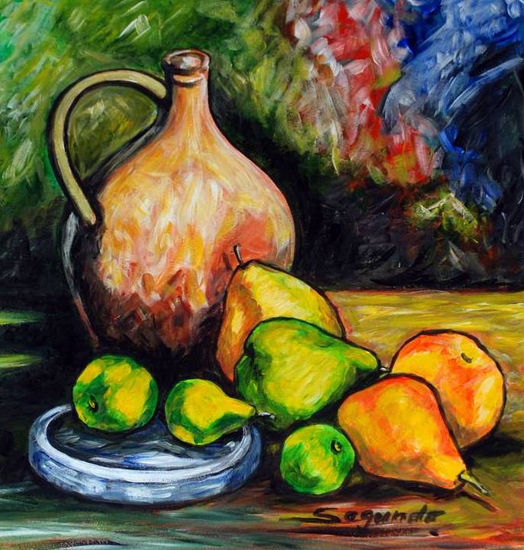 BODEGON JARRON Acrylic Canvas Still Life Paintings