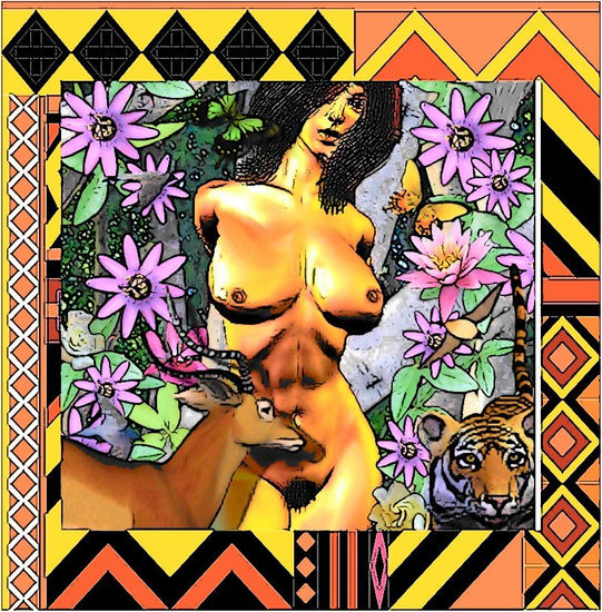 Venus en la Jungla Mixed Media