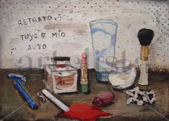 Retrato, tuyo o mío, auto. Óleo Lienzo Bodegones