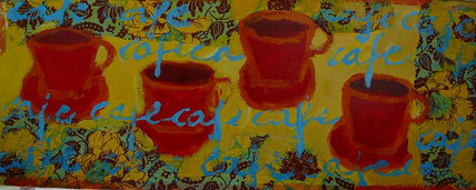 Tomando cafe