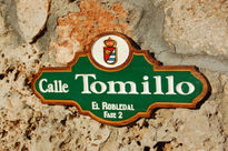 Letrero Calle tomillo