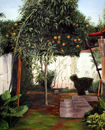 El jardin de mis abuelos Oil Canvas Landscaping