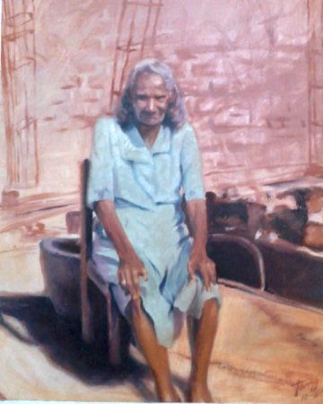 Tia Abuela Oil Canvas Landscaping