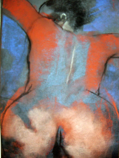 AFRICA GIOVANE 4 Pastel Paper Nude Paintings