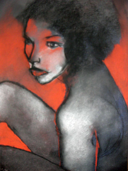 africa mia 30 Pastel Paper Nude Paintings