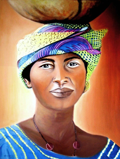 Mirada de Libertad Acrylic Canvas Portrait