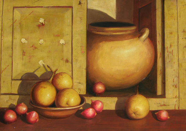 Bodegon Amarillo Oil Canvas Still Life Paintings