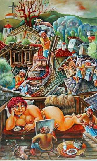 Below Koukata,Zhrebichko Oil Canvas Nude Paintings