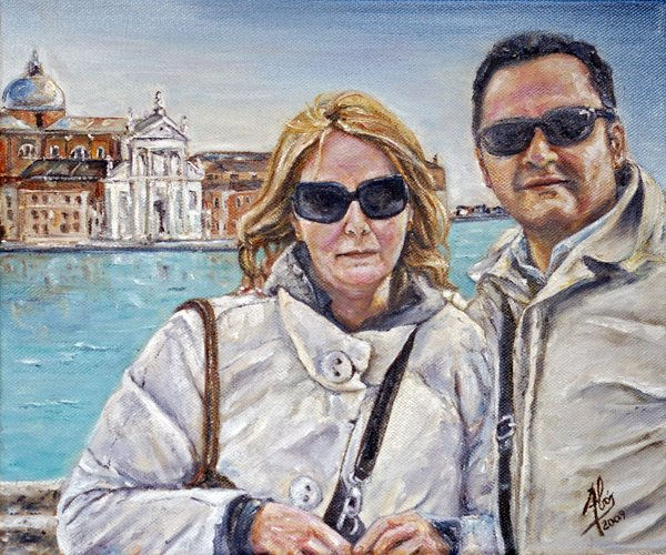 Escapada a Venecia Oil Canvas Portrait