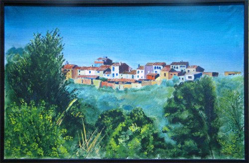 Can Canals de Mas Bover. Piera. BCN Oil Canvas Landscaping