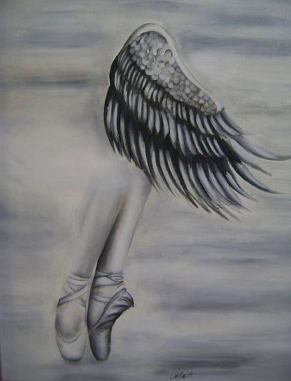 bailarina Acrylic Canvas Figure Painting