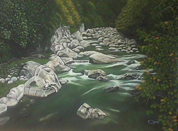 Río de Piedras Acrylic Canvas