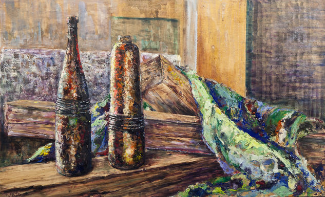 Vasijas Oil Panel Still Life Paintings