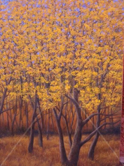 Erase todo amarillo Oil Canvas Landscaping