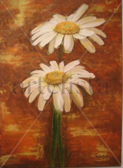 Margaritas Oil Canvas Floral Painting