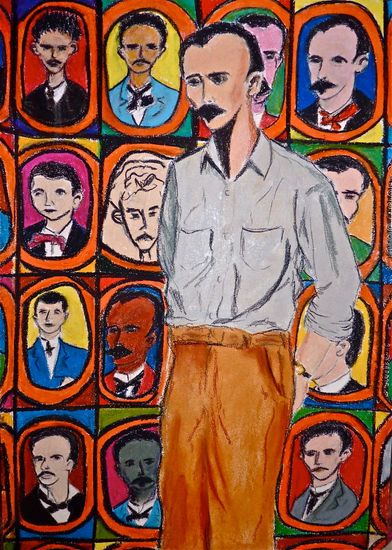 Jose Marti : Mucho Marti Pastel Cartulina Retrato