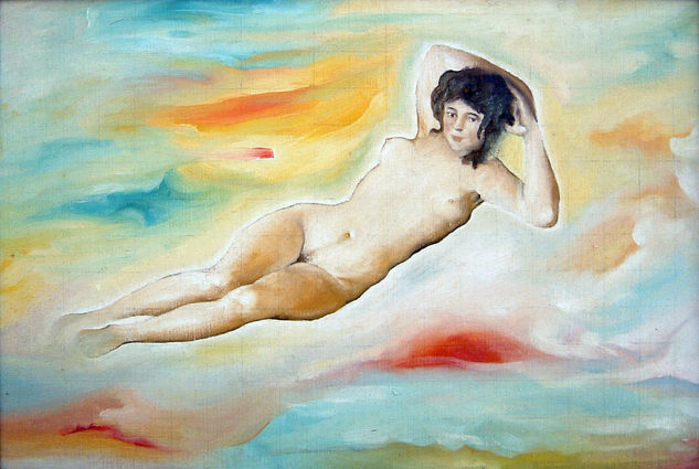 Maja desnuda in the skay Oil Canvas Nude Paintings