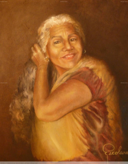 Na marce Oil Panel Figure Painting