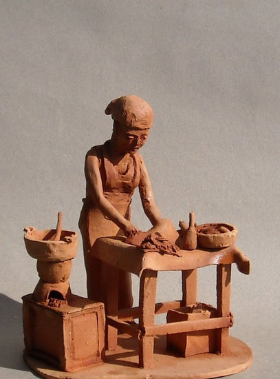 Cocina Callejera 1 Terracotta Figurative