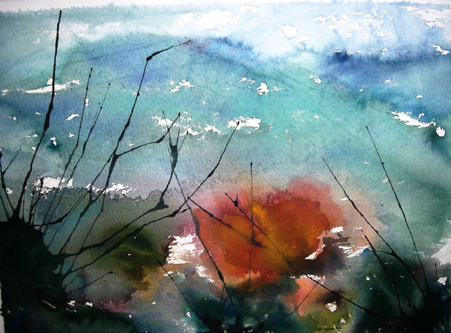 En lo profundo Watercolour Paper Marine Painting