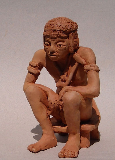 Cacique Cahuciu Terracota Figurativa