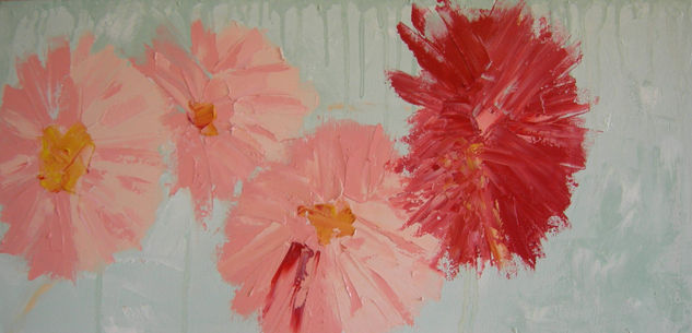 Gerberas Oil Canvas Floral Painting