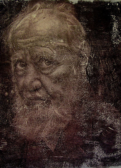 Carácter Oil Panel Portrait