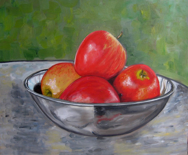 manzanas en la terraza Oil Canvas Still Life Paintings