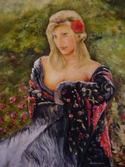 Mi señora Oil Canvas Portrait