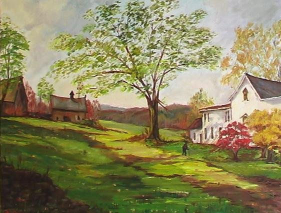 primavera en el campo Oil Canvas Landscaping