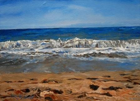 Mar barceloneta II Oil Canvas Marine Painting