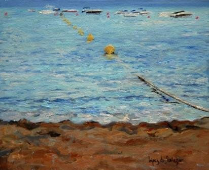 La tarde se va Oil Canvas Marine Painting