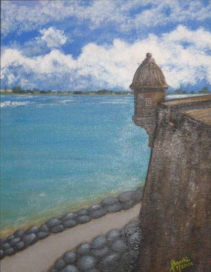 GARITA DEL VIEJO SAN JUAN Oil Canvas Landscaping