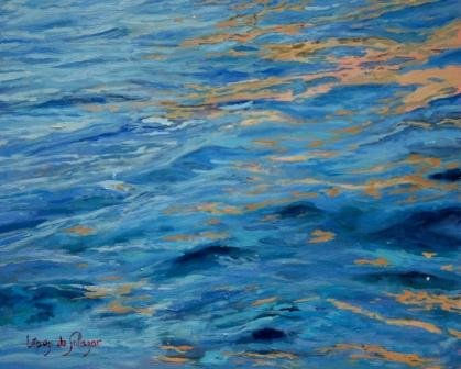 Reflejos en el mar Oil Canvas Landscaping