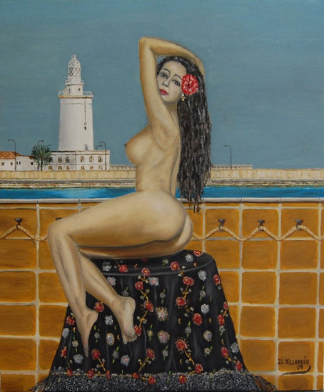 Malagueña Oil Canvas Nude Paintings