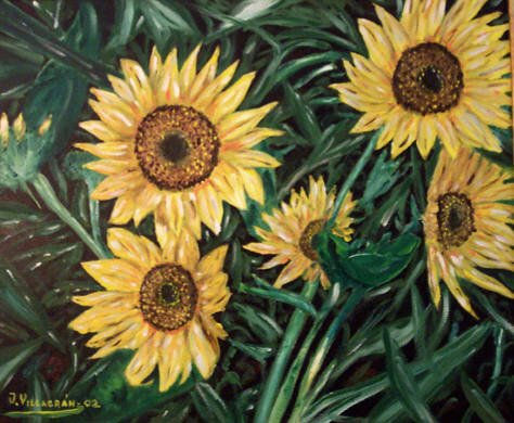 Girasoles Óleo Lienzo Paisaje