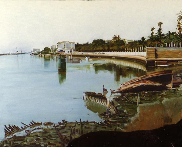 El Puerto de Sta María Oil Canvas Landscaping