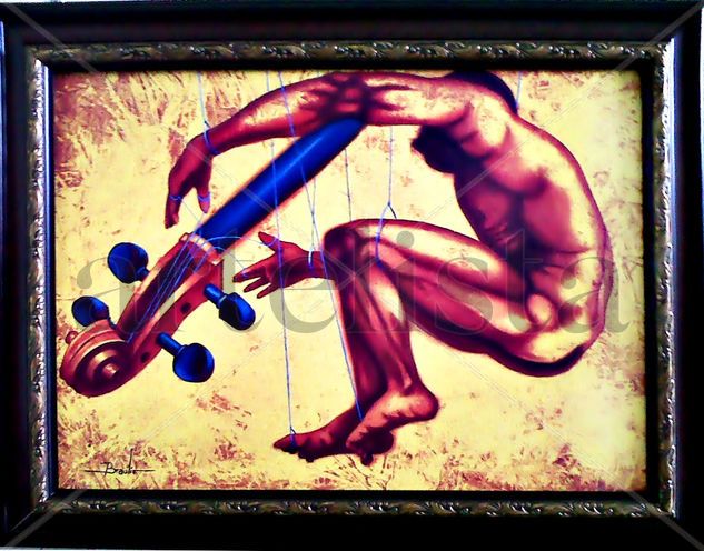 Titeritero Musical Acrylic Canvas Figure Painting