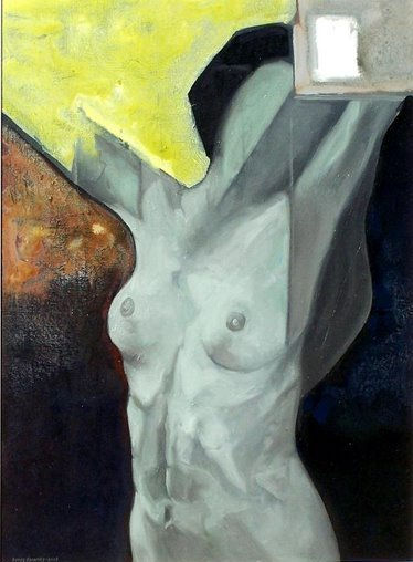 DESNUDO., EL DESPERTAR. Oil Canvas Figure Painting