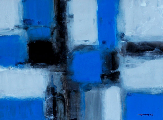 COMP. AZUL. (Abst. Geométrica) Oil Canvas Others