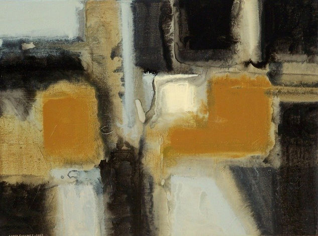 BLANCO, NEGRO Y ORO. (Abst. Geométrica) Oil Canvas Others