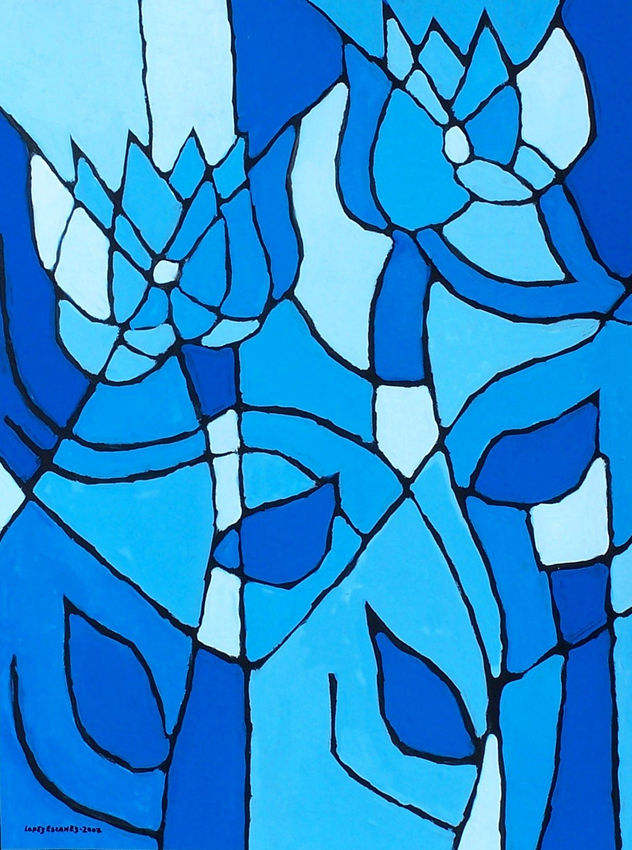 FLORES VII  AZUL.