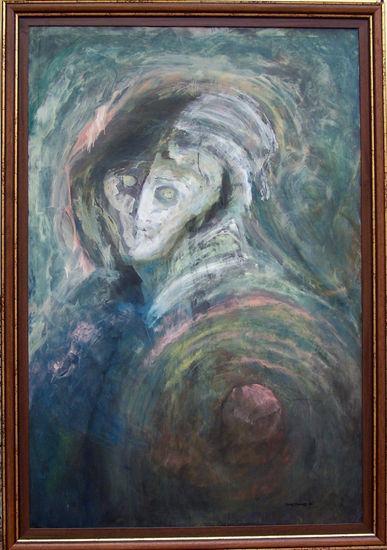 MARTE., DIOS DE LA GUERRA. Oil Canvas Figure Painting