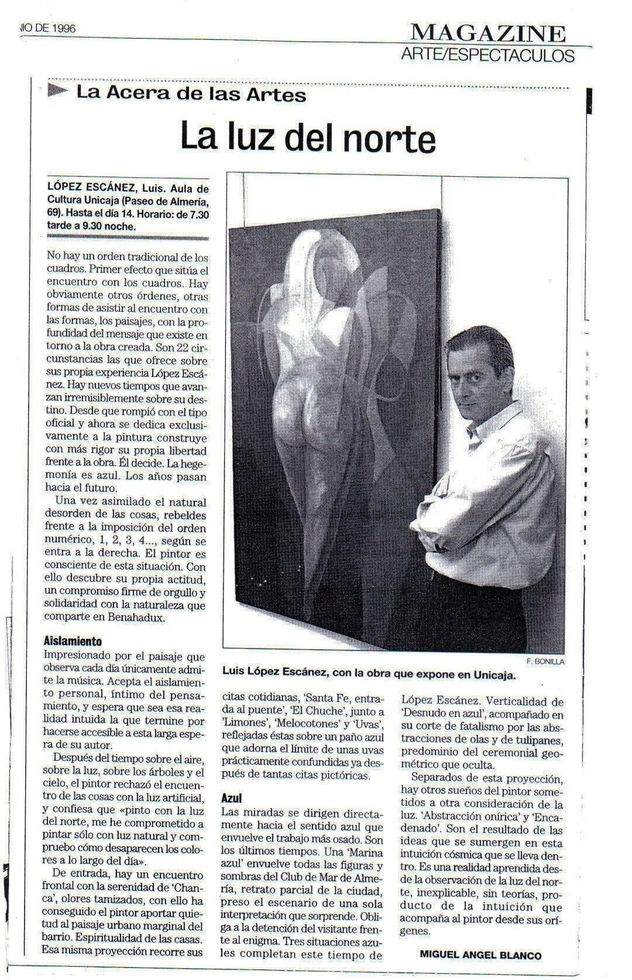 La Acera de las Artes. La luz del norte.