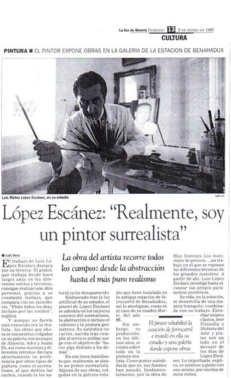 López Escánez, Realmente, soy un pintor surrealista. 