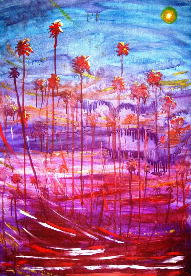 Palmeras  ROJO&AZUL